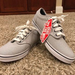 VANs Atwood Womens Sneaker Gray White stripe 5.5M